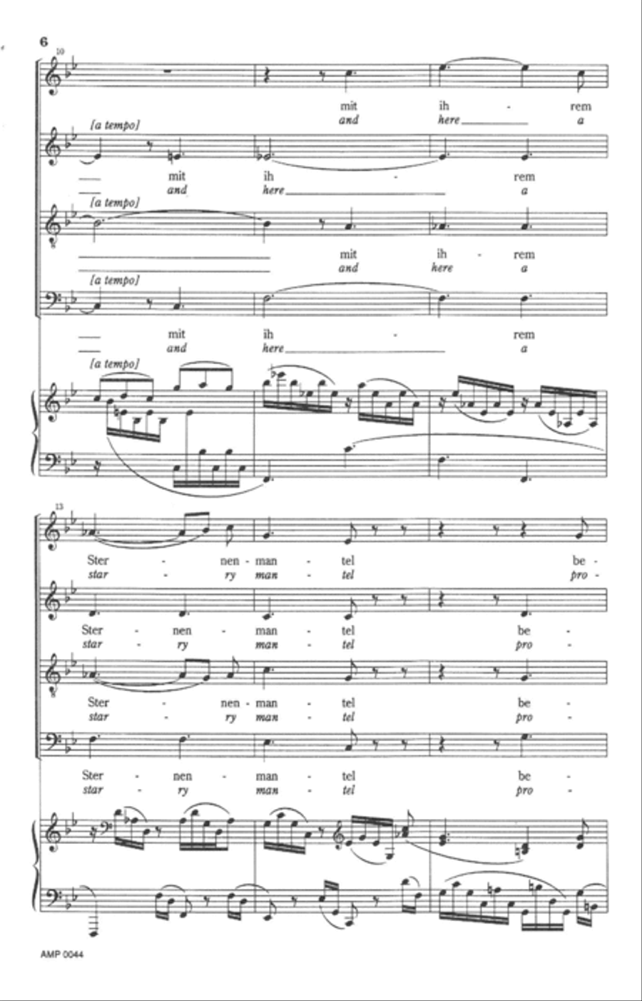 Die Einsame (from Vier Notturnos, Op. 22, no. 1) 4-Part scores gallery preview page 4