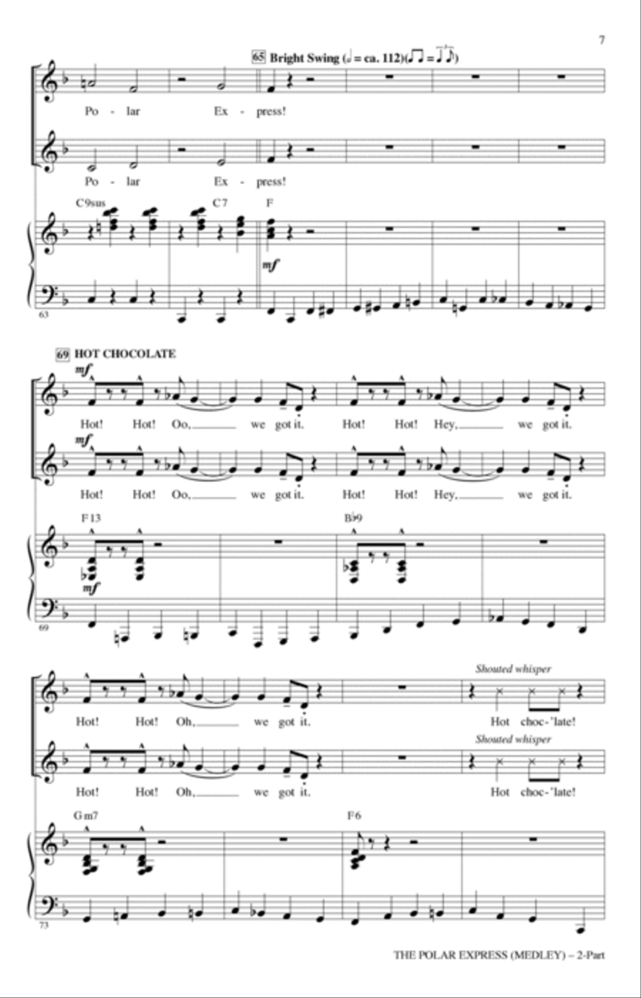 The Polar Express (Holiday Medley) (arr. Audrey Snyder) 2-Part scores gallery preview page 6