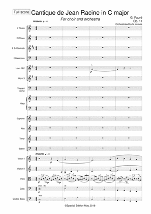 Faure - Cantique de Jean Racine in C major - Orchestra