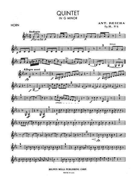 Quintet in D Minor, Op. 91, No. 4