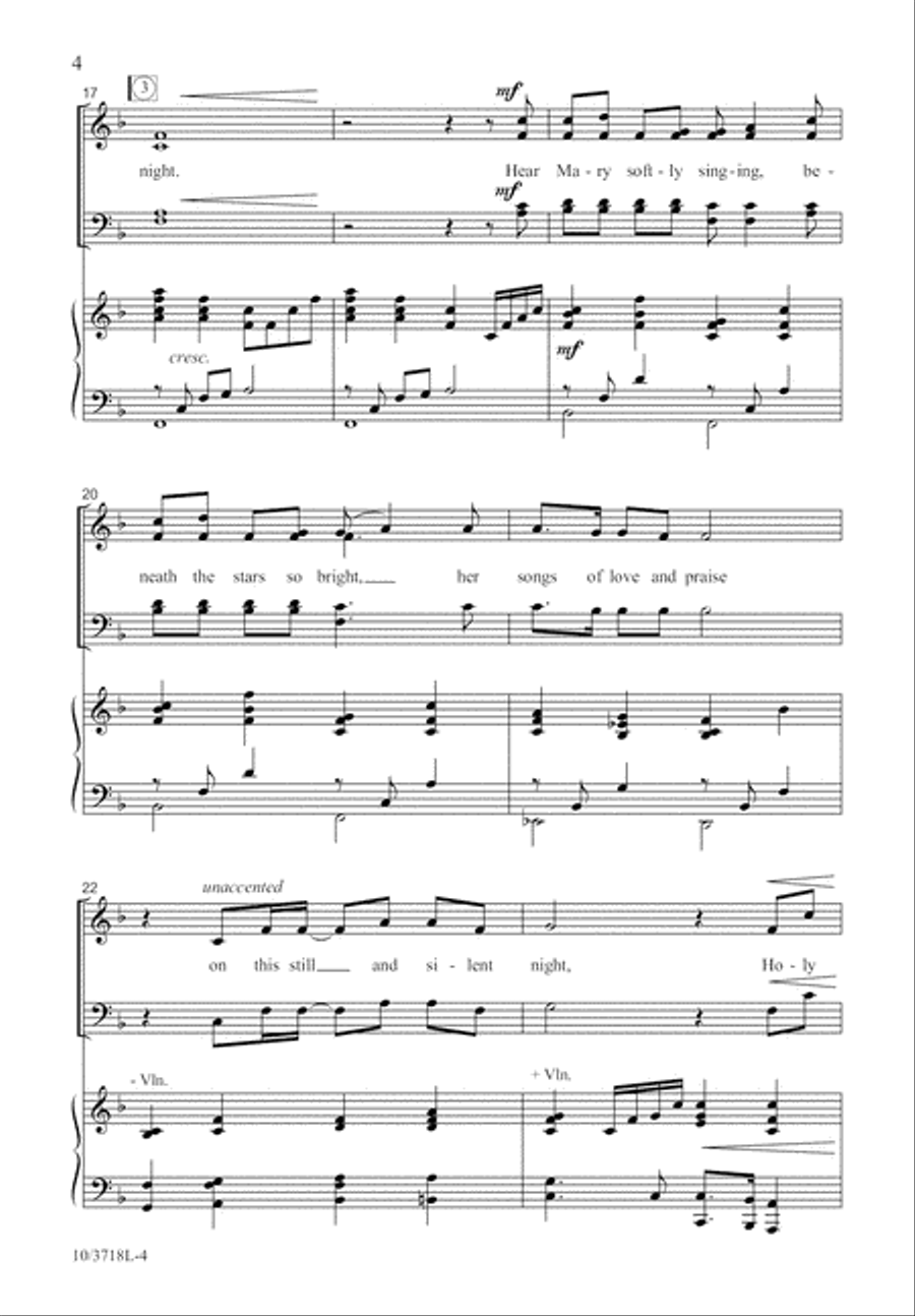 On This Still and Silent Night 4-Part scores gallery preview page 5