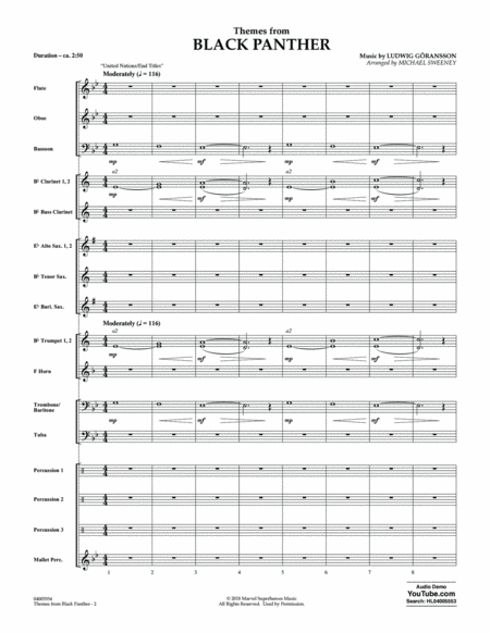 Themes from Black Panther - Conductor Score (Full Score)