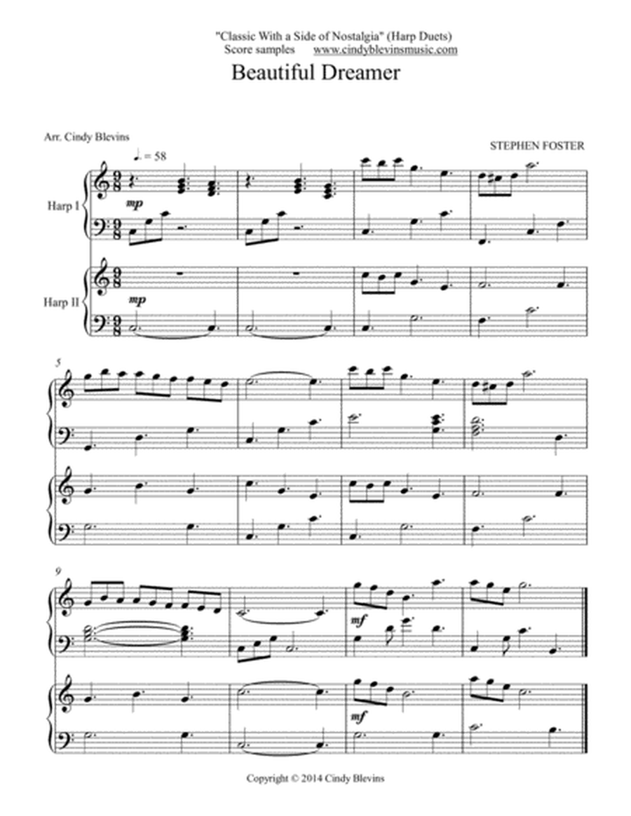 Classic With A Side Of Nostalgia, 18 arrangements for Harp Duet image number null