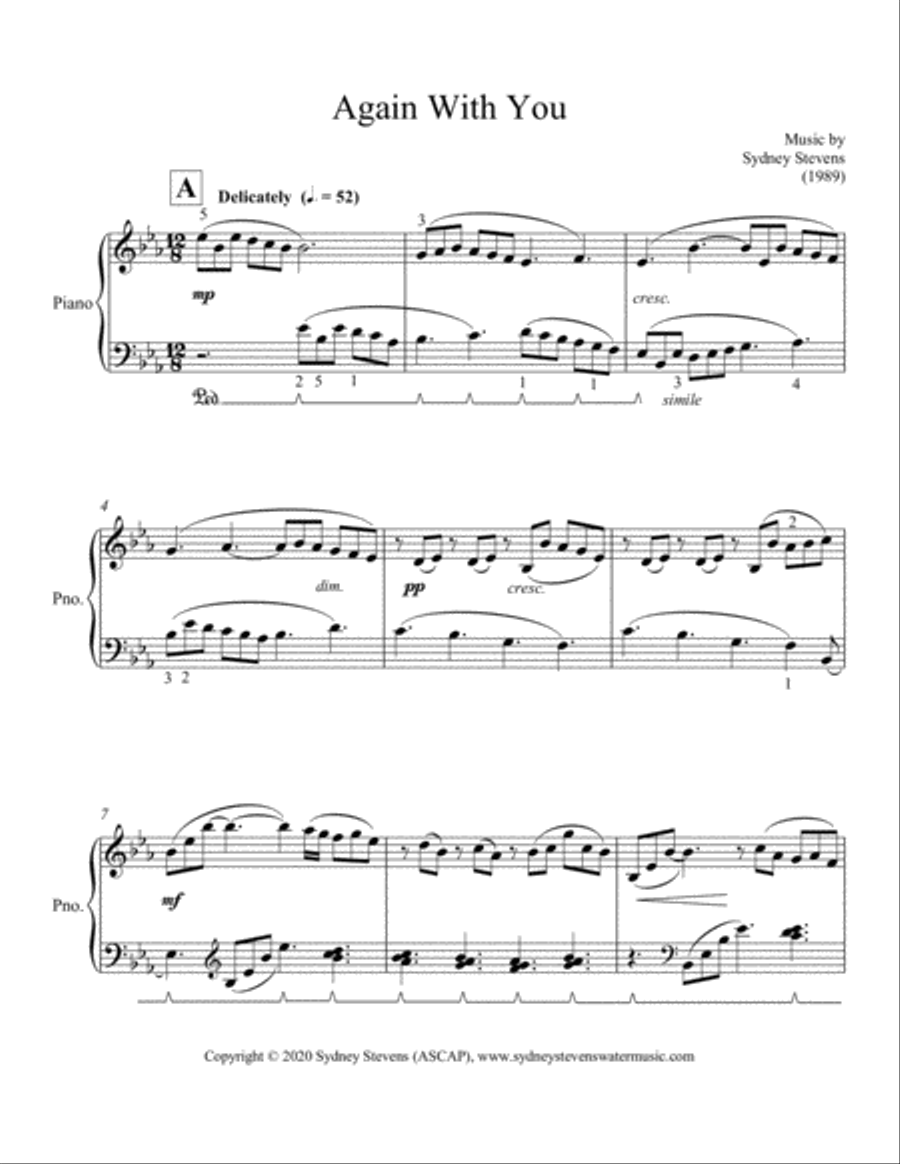 Again With You Piano Solo scores gallery preview page 2