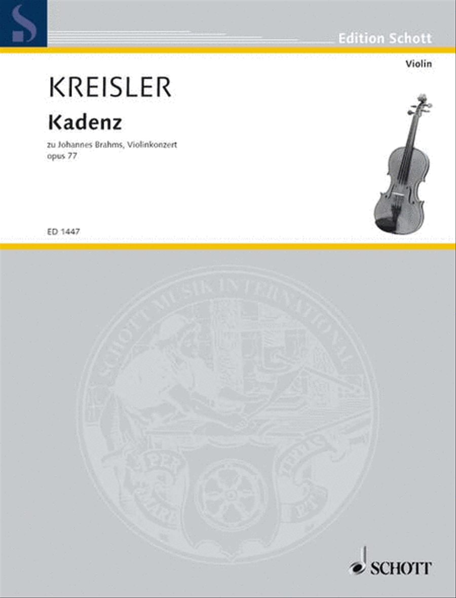 Cadenzas for the Brahms Violin Concerto, Op. 77 Violin Solo scores gallery preview page 1