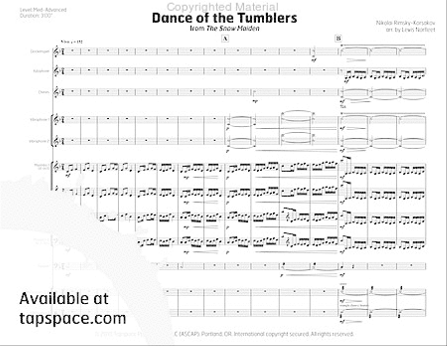 Dance of the Tumblers Percussion Ensemble scores gallery preview page 4