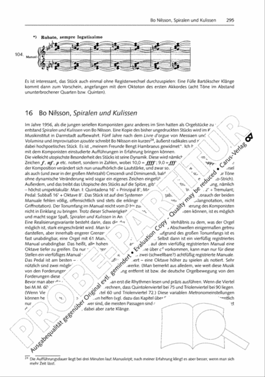Orgelschule zur historischen Auffuhrungspraxis Organ Solo scores gallery preview page 296