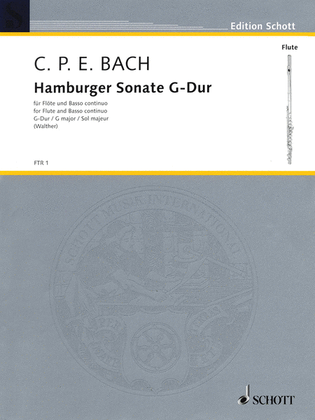 Book cover for Hamburger Sonata in G Major, Wq. 133