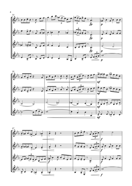 Turkey in the Straw - a Jazz Arrangement - for Clarinet Quartet image number null