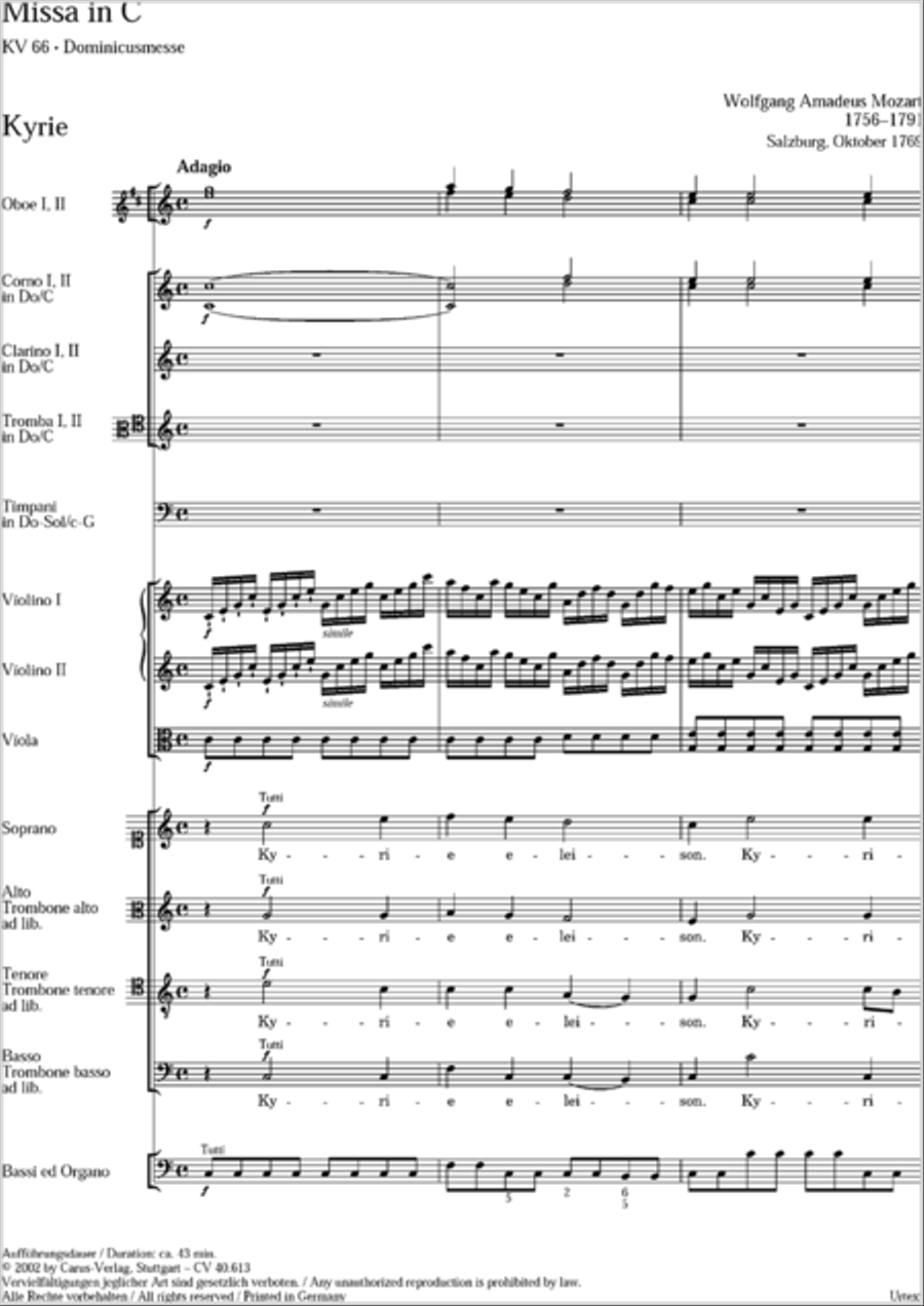 Mass in C (Missa in C) 4-Part scores gallery preview page 106