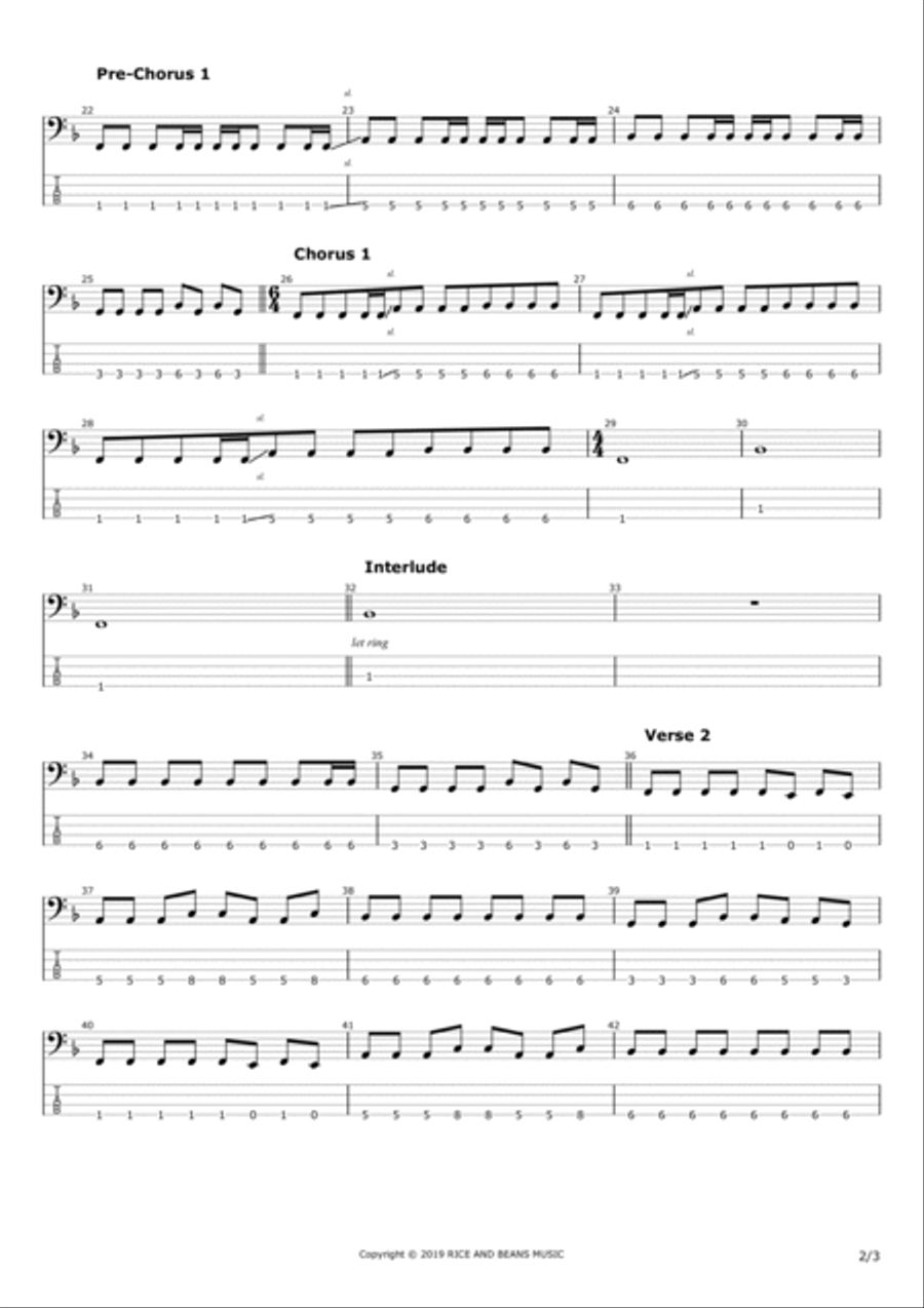 Wave Of Mutilation Bass Guitar scores gallery preview page 2