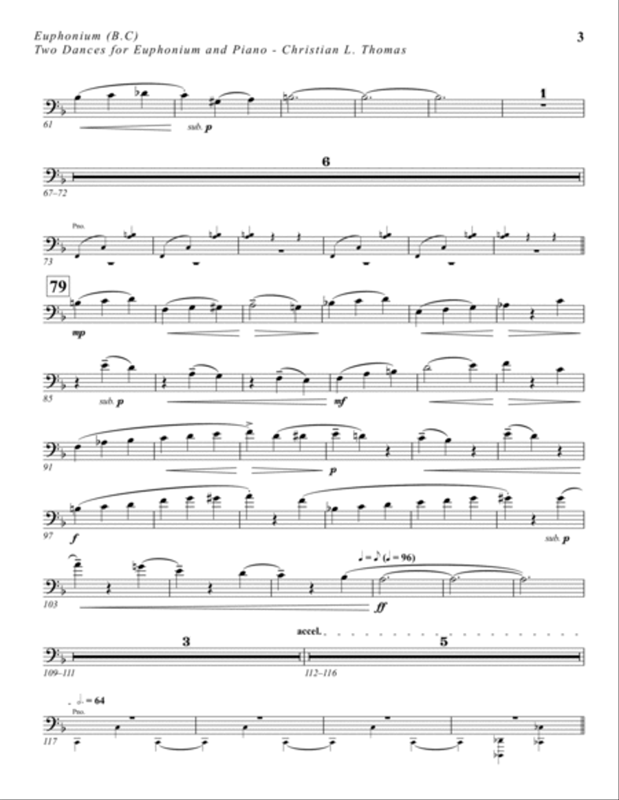 Two Dances for Euphonium and Piano Euphonium scores gallery preview page 2