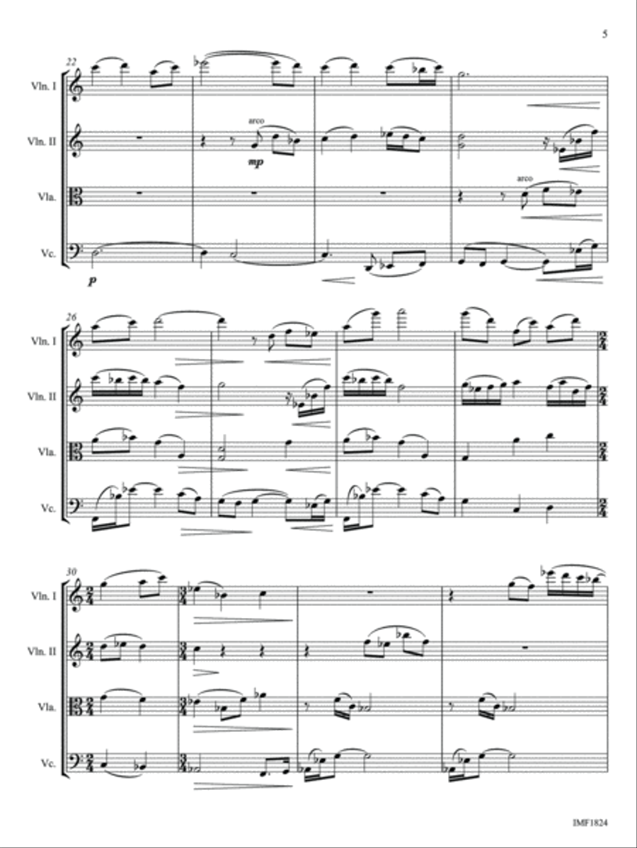 Celestial Harmonies String Quartet scores gallery preview page 5