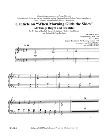 Canticle on "When Morning Gilds the Skies"