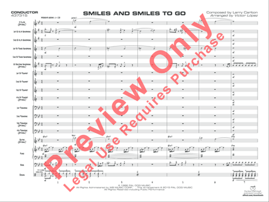 Smiles and Smiles to Go Jazz Ensemble scores gallery preview page 2