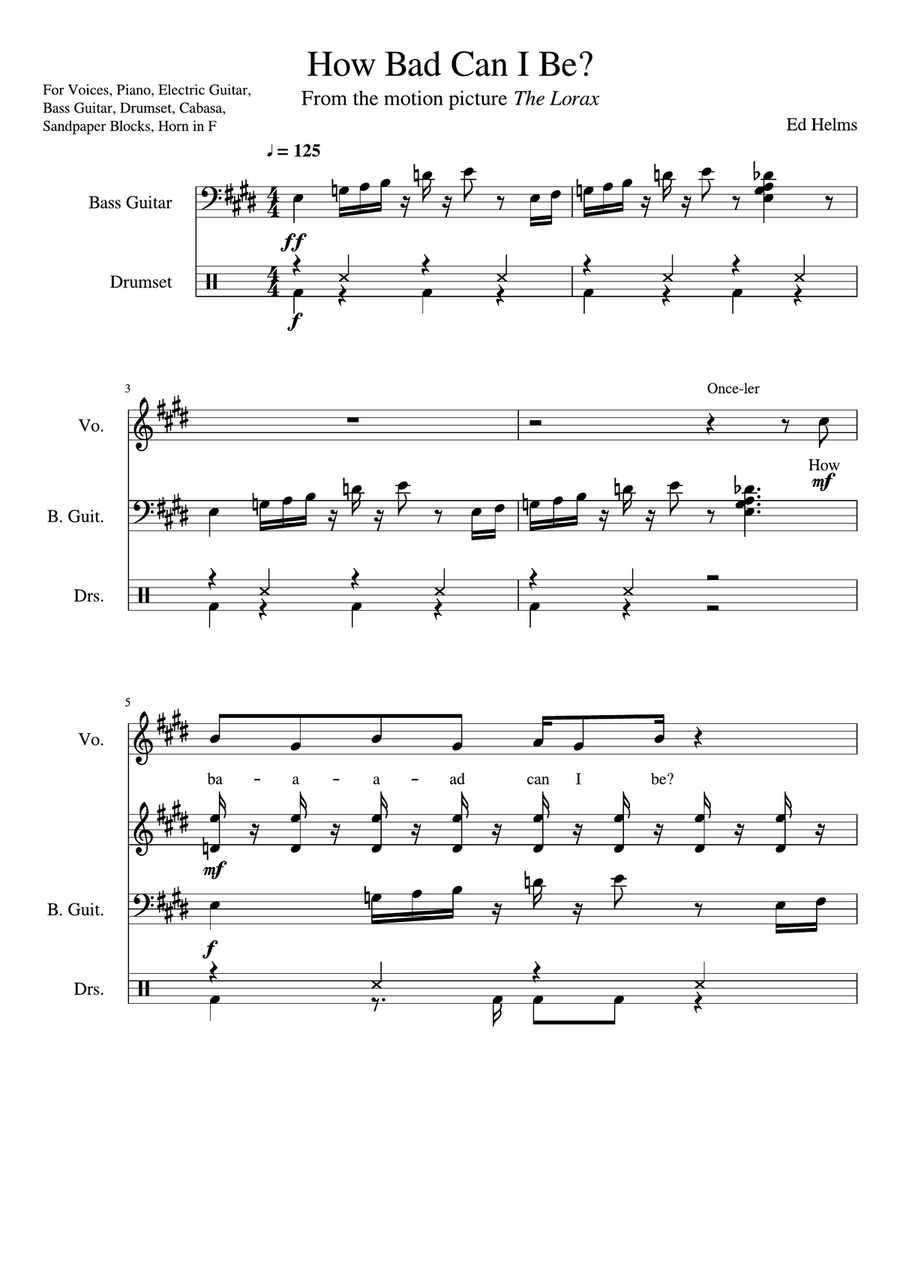 How Bad Can I Be Choir scores gallery preview page 1
