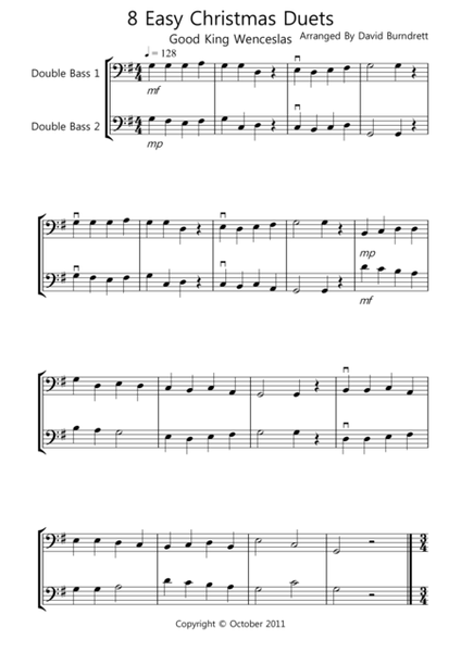 8 Christmas Duets for Double Bass image number null
