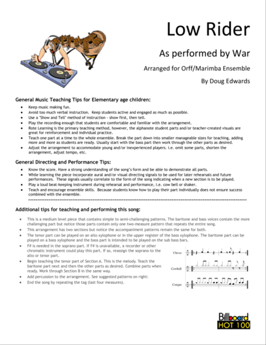 Low Rider Percussion Ensemble scores gallery preview page 2