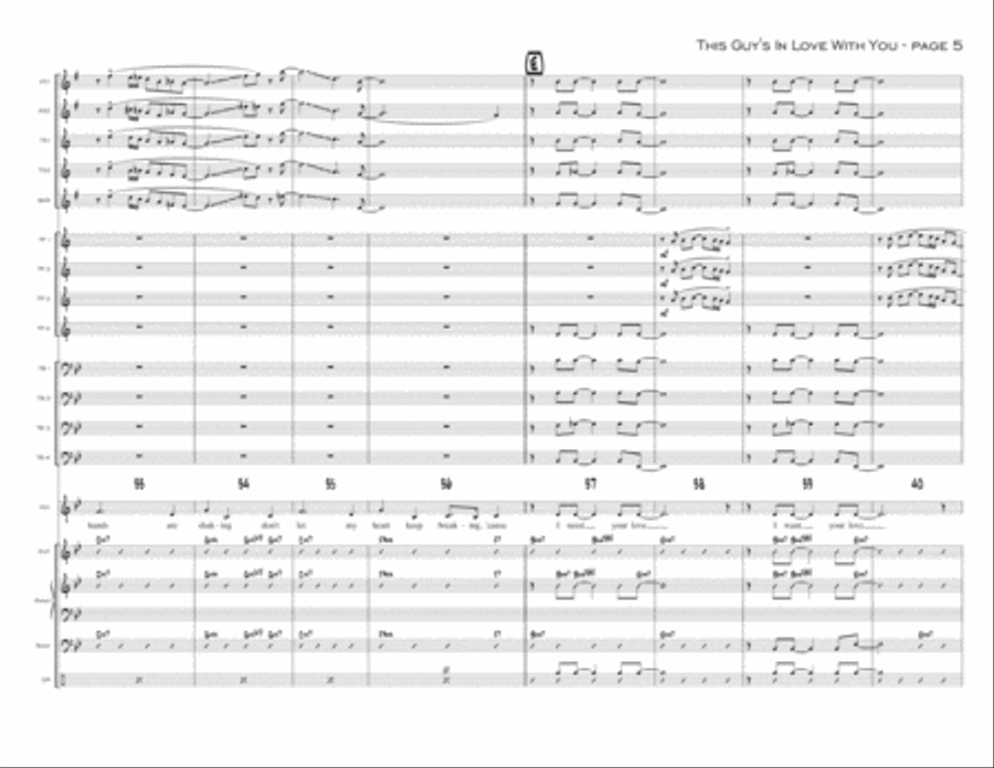 This Guy's In Love With You Jazz Ensemble scores gallery preview page 5