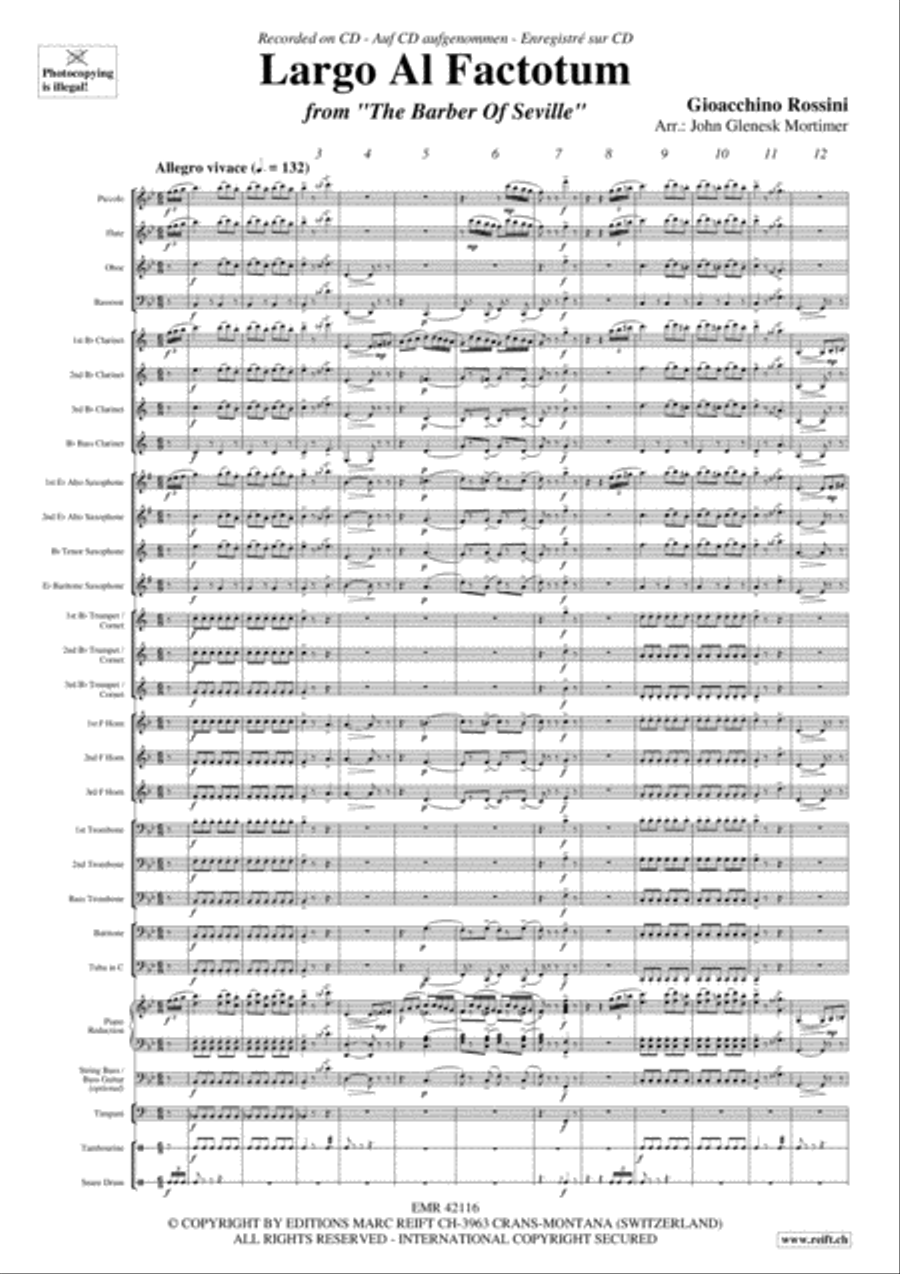 Largo Al Factotum Largo Al Factotum Concert Band scores gallery preview page 3