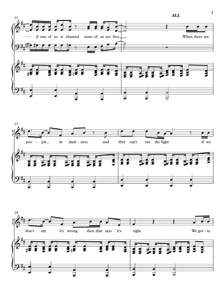 None Of Us Are Free 3-Part scores gallery preview page 3