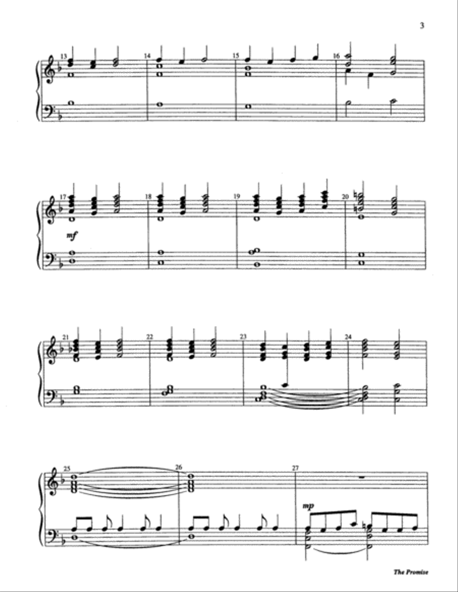 The Promise The Promise 5-Octaves scores gallery preview page 3