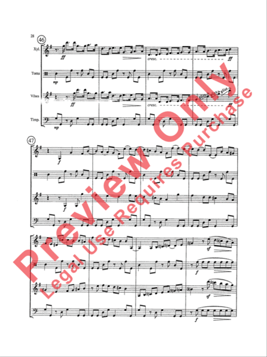 Triptych Percussion Ensemble scores gallery preview page 31