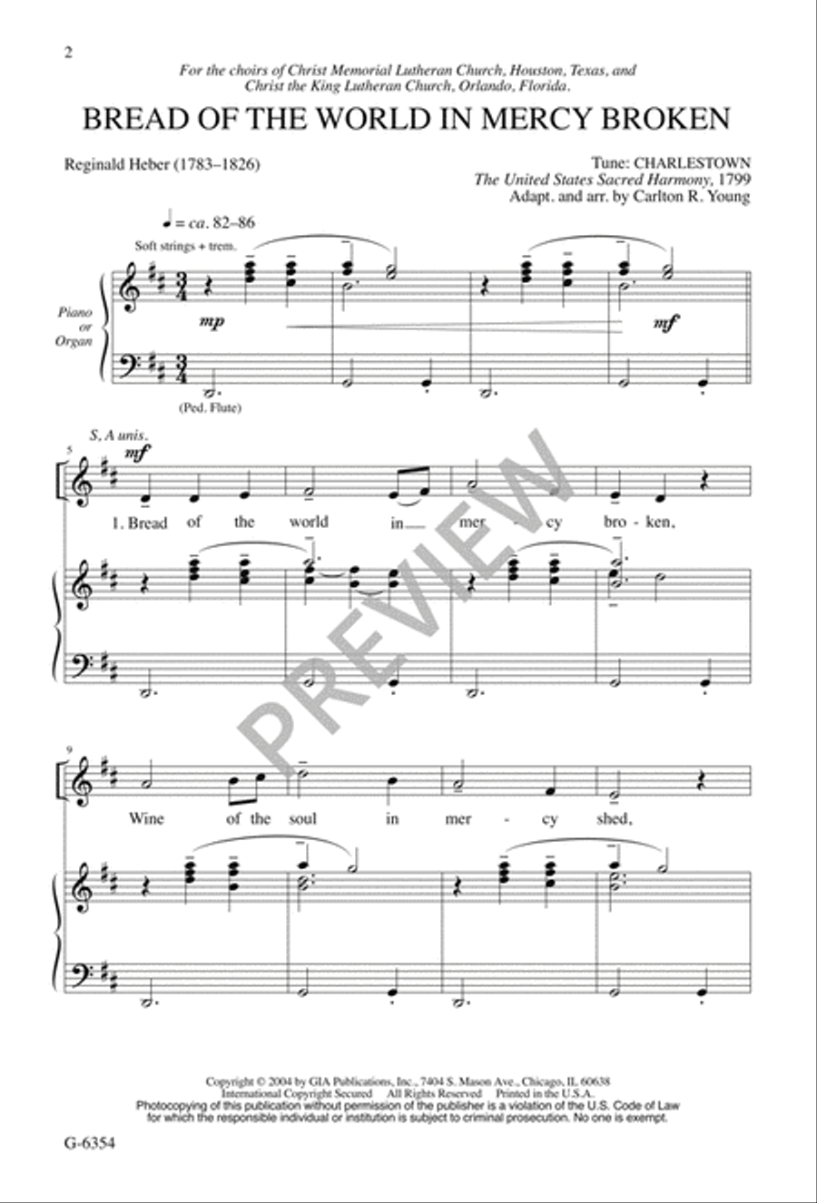Bread of the World in Mercy Broken 2-Part scores gallery preview page 2