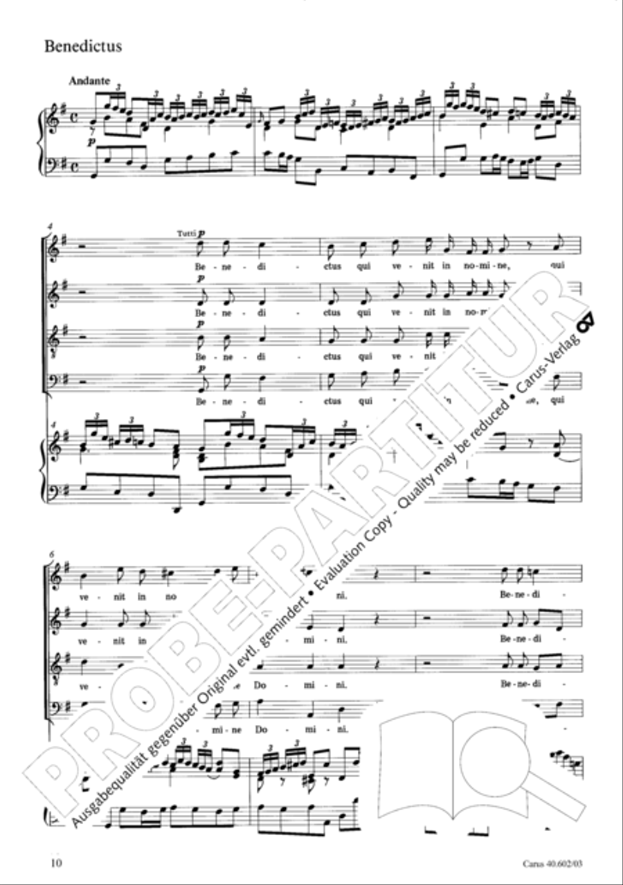 Missa brevis 4-Part scores gallery preview page 11