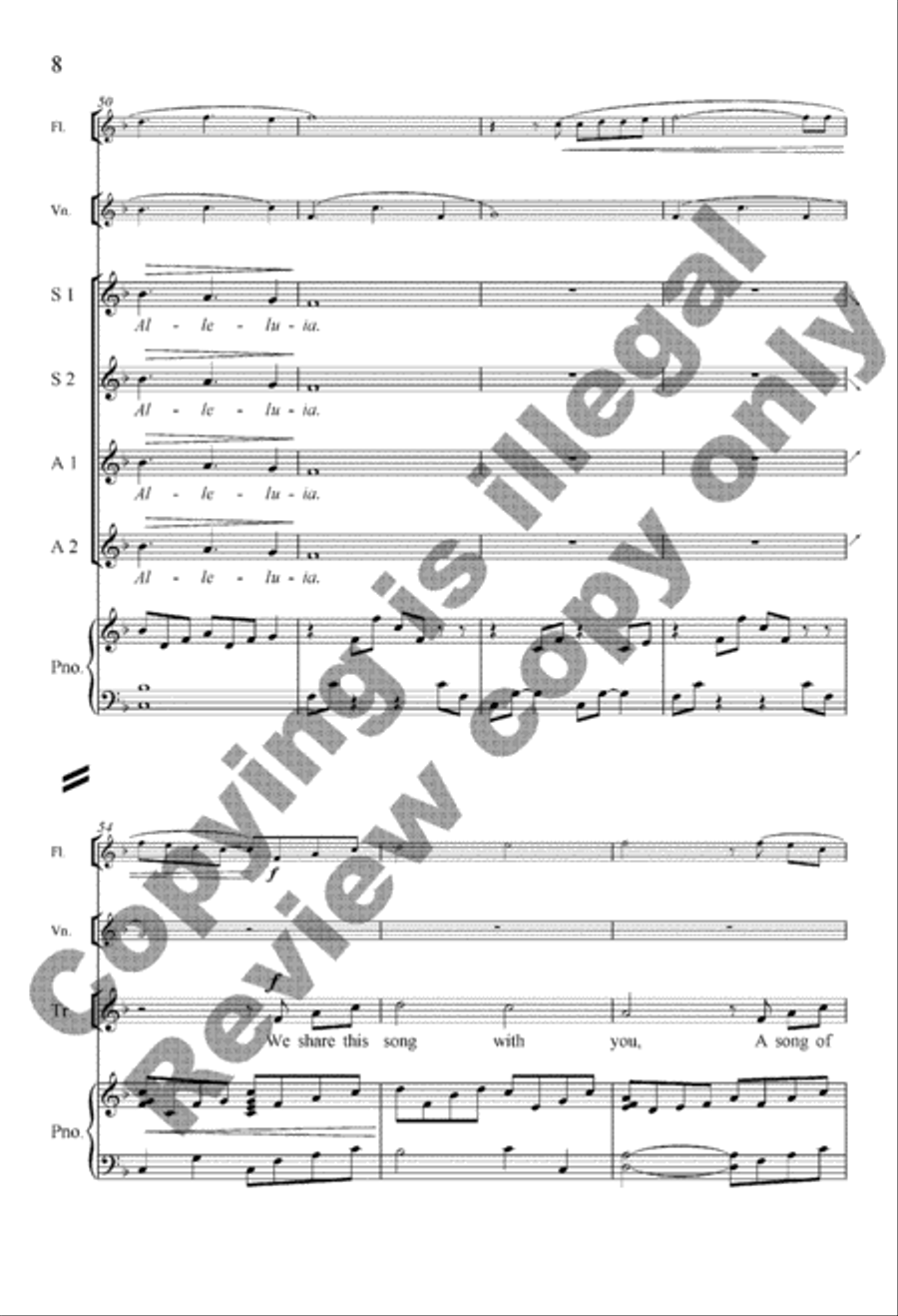We Sing Alleluia We Sing Alleluia Women's Choir scores gallery preview page 8