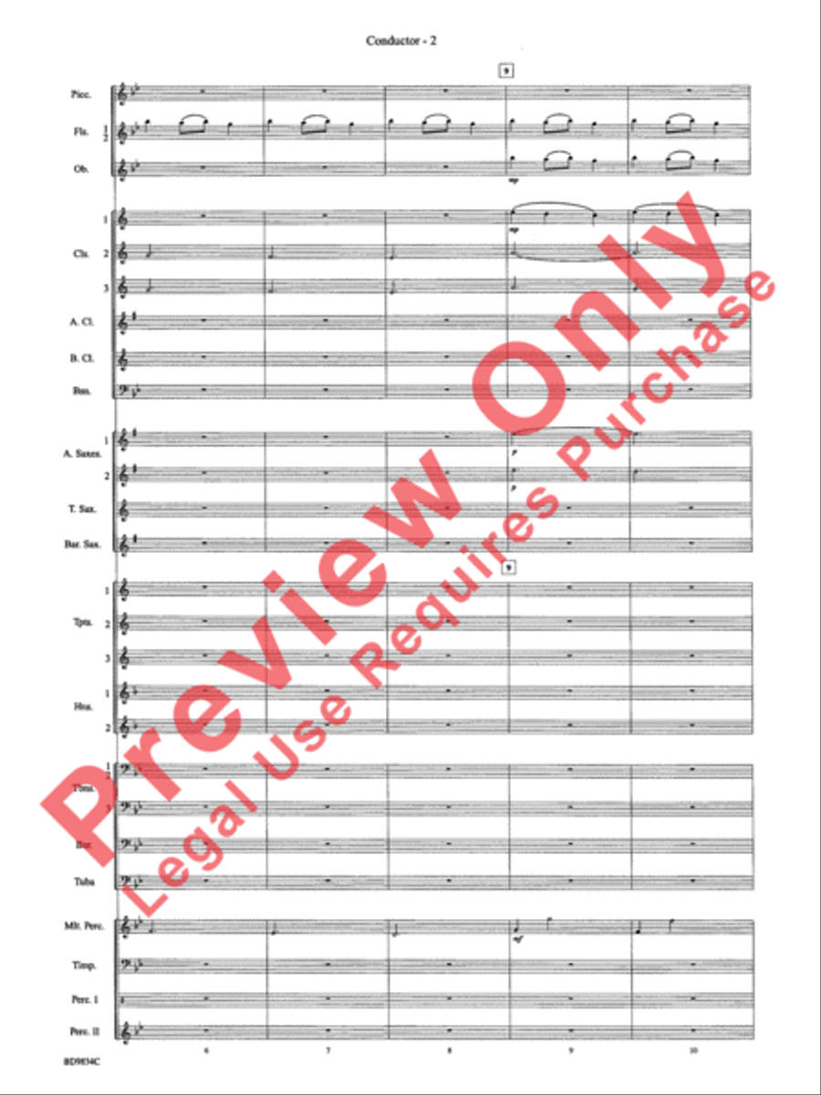 Fantasia for Christmas (based on The Ukrainian Bell Carol) Concert Band scores gallery preview page 5