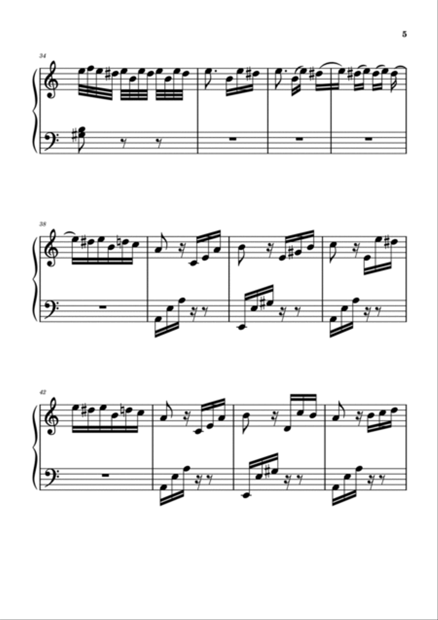Für Elise Original Large Print Edition Piano Solo scores gallery preview page 5