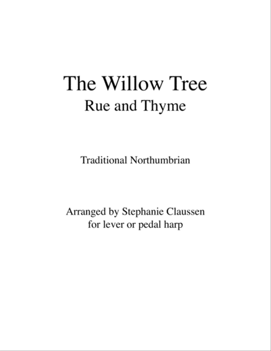 The Willow Tree/Rue and Thyme Harp scores gallery preview page 1