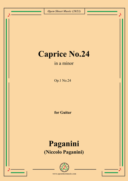 Paganini-Caprice No.24,Op.1 No.24,in a minor,for Guitar image number null
