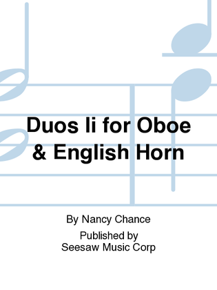 Duos Ii for Oboe & English Horn