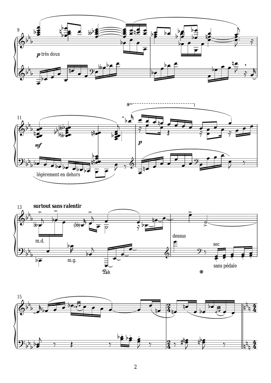 8 Nocturnes - VII. (Assez Allant) Piano Solo scores gallery preview page 2