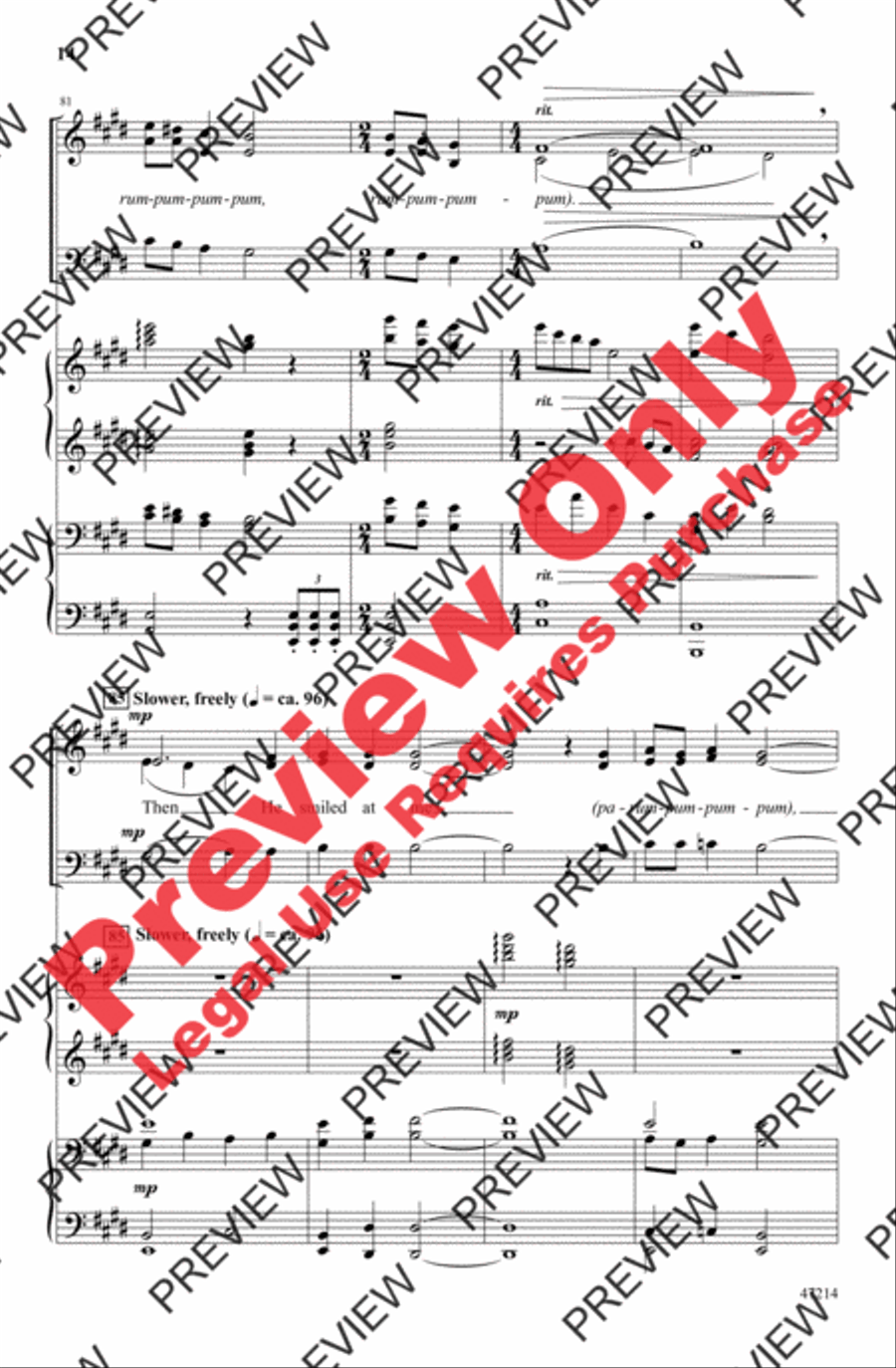 The Little Drummer Boy 3-Part scores gallery preview page 13