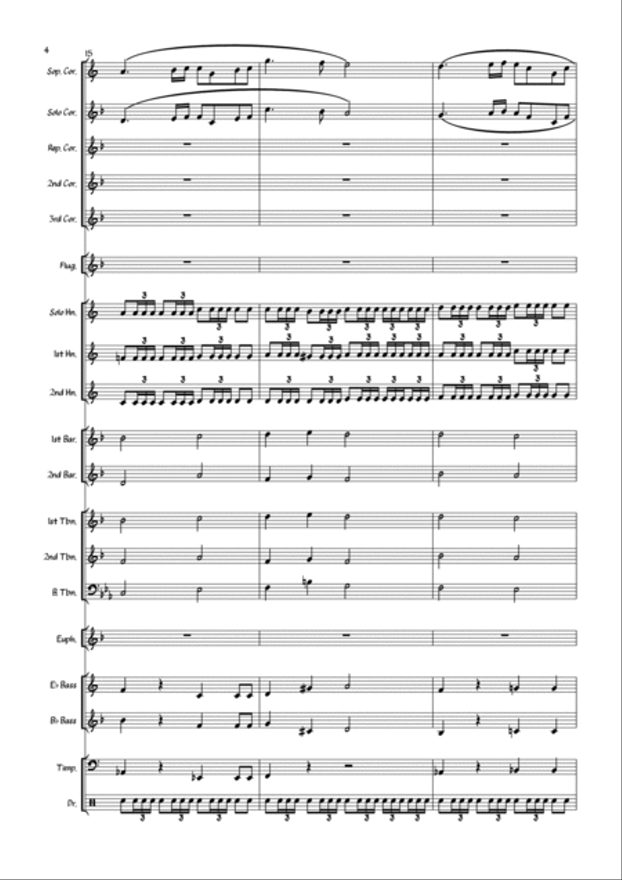 Highland Cathedral Brass Band scores gallery preview page 6