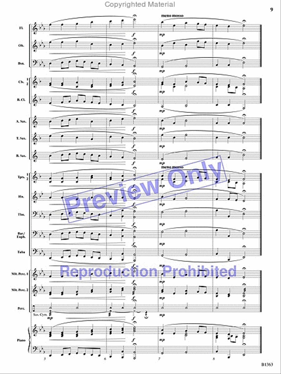 Five Progressive Chorales for Developing Bands Concert Band scores gallery preview page 14