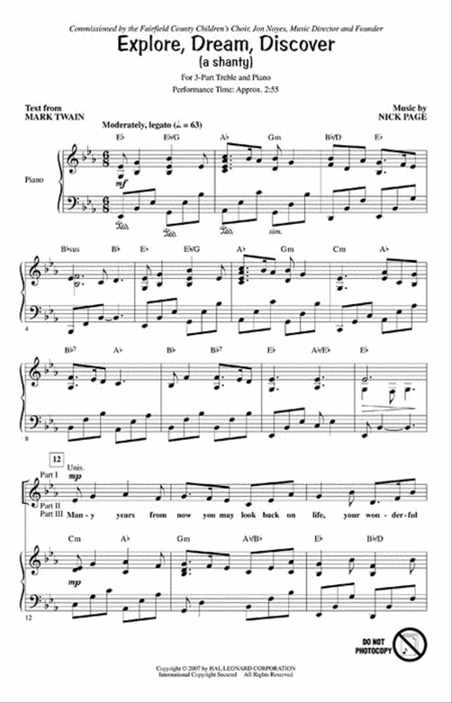 Explore, Dream, Discover Explore, Dream, Discover 3-Part scores gallery preview page 2