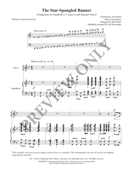 The Star-Spangled Banner (Handbell Part) image number null