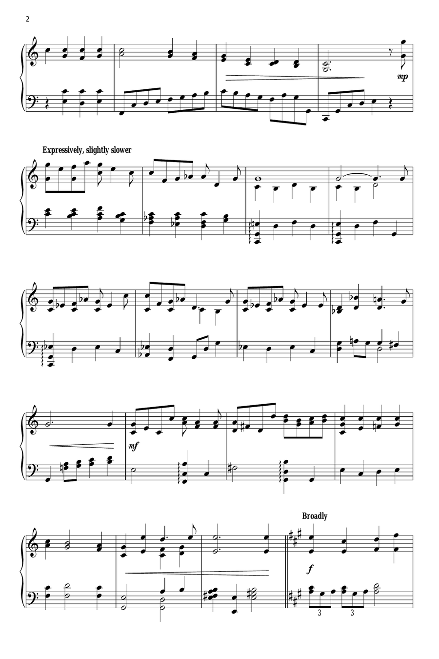 Lead On, O King Eternal Piano Solo scores gallery preview page 2