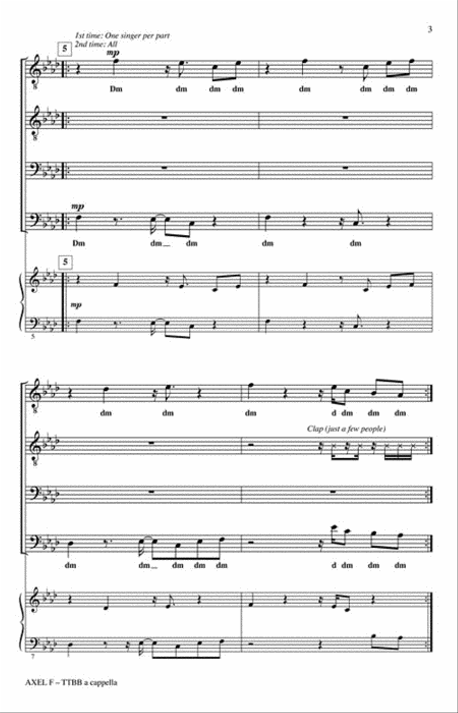 Axel F TTBB scores gallery preview page 3