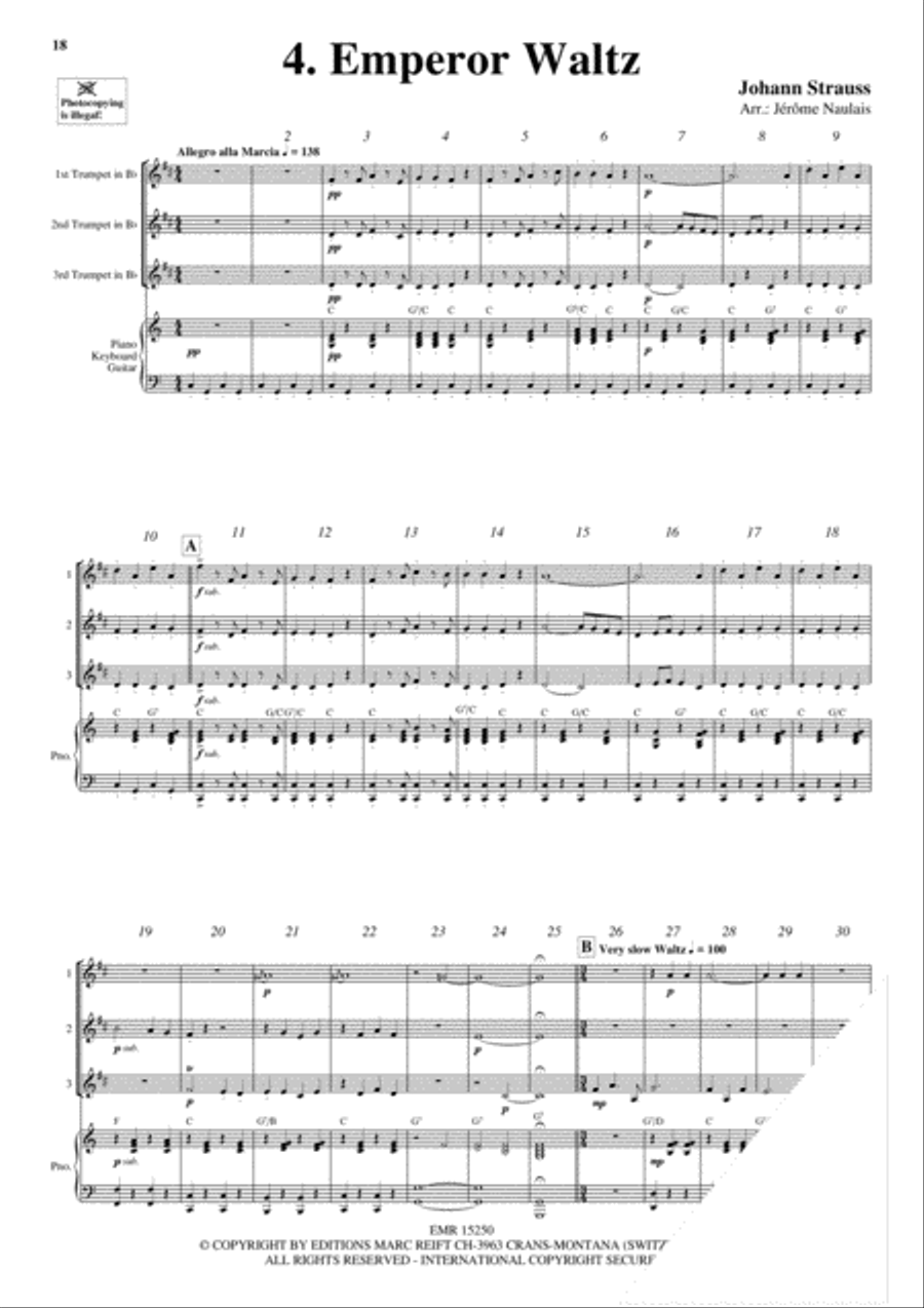 3 Trumpets & Piano Vol. 6 Trumpet Trio scores gallery preview page 6