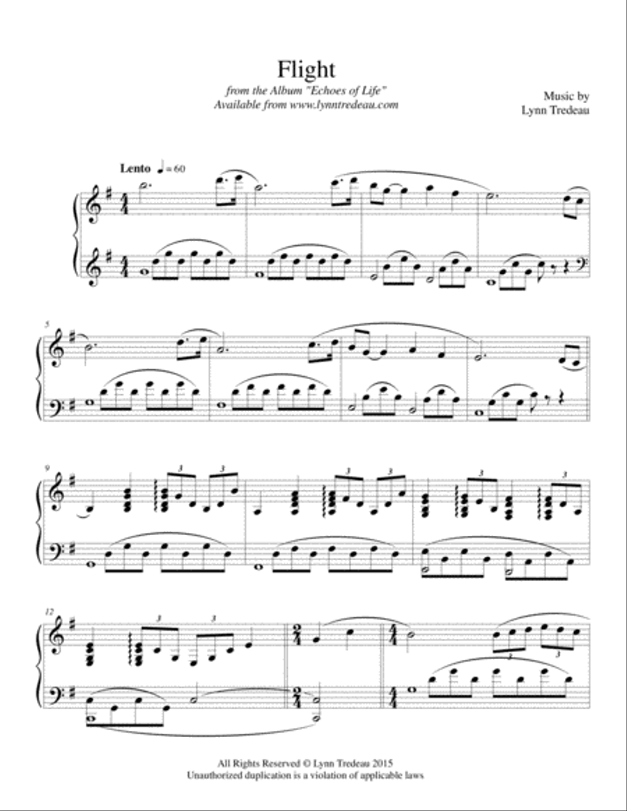 Flight Piano Solo scores gallery preview page 1