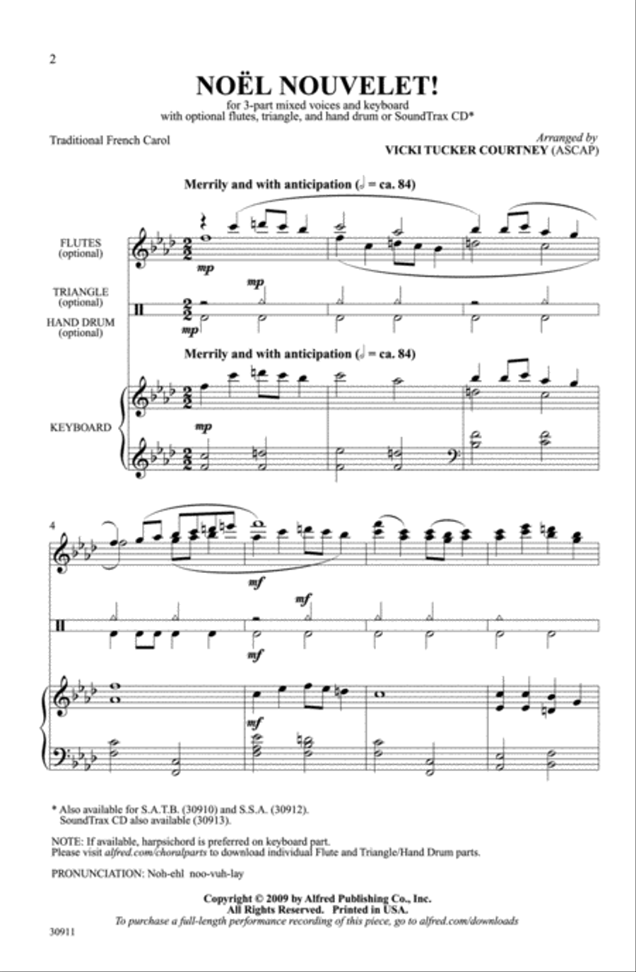 Noel Nouvelet! 3-Part scores gallery preview page 2