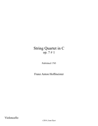 String Quartet in C major, Op.7 No. 1. cello