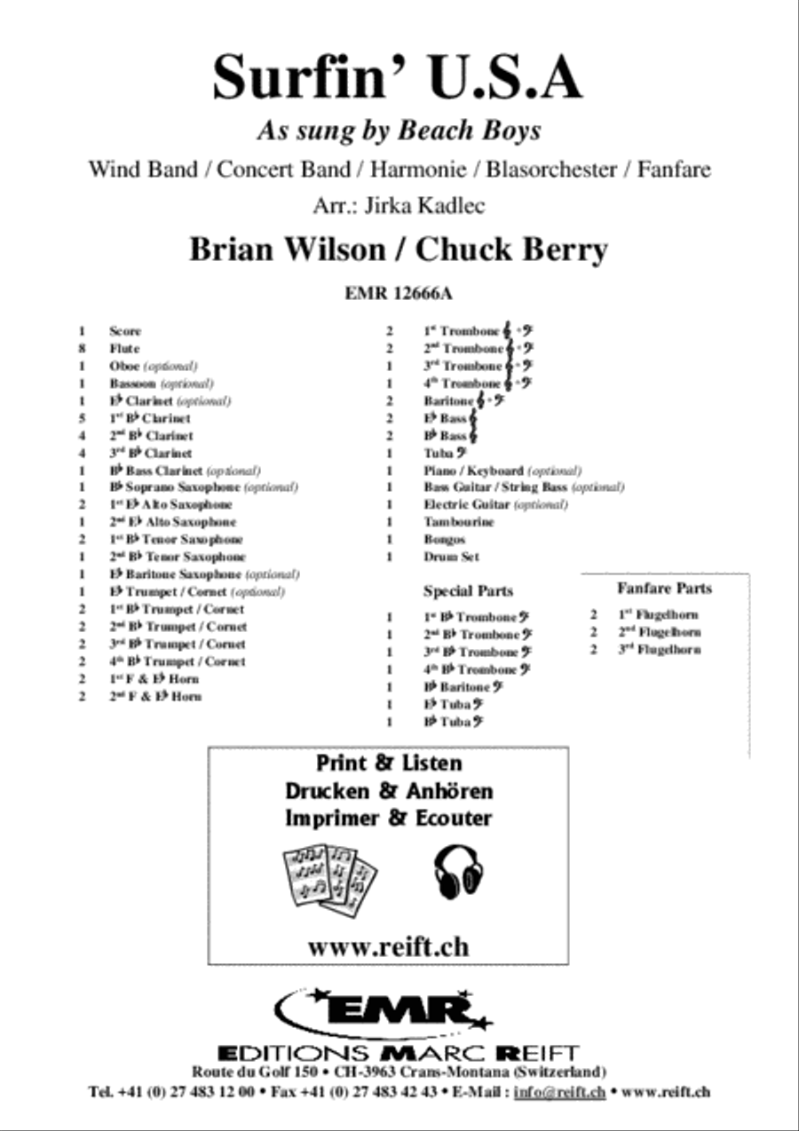 Surfin' U.S.A Concert Band scores gallery preview page 2