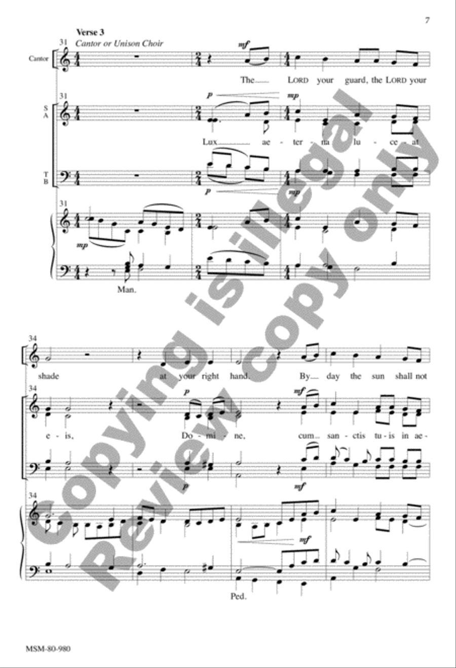 May Light Eternal Shine on Your Servant: Communion Antiphon for the Mass of Christian Burial 4-Part scores gallery preview page 7