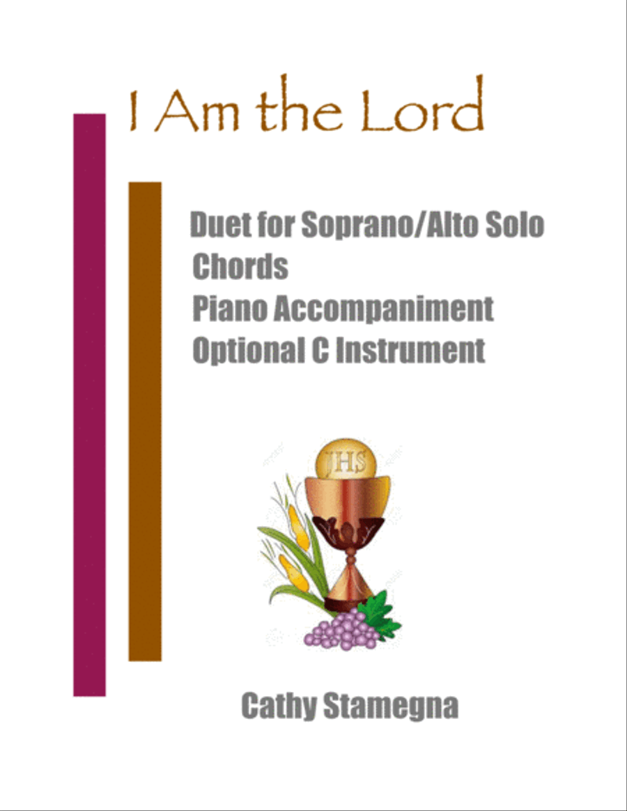 I Am the Lord (Duet for Soprano/Alto Solo, Chords, Optional C Instrument, Accompanied) Alto Voice scores gallery preview page 1